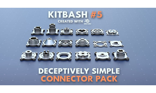 Simple Connector Kitbash Pack 5 3D model