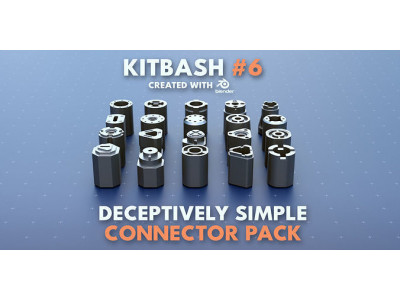 Simple Connector Kitbash Pack 6 3D model