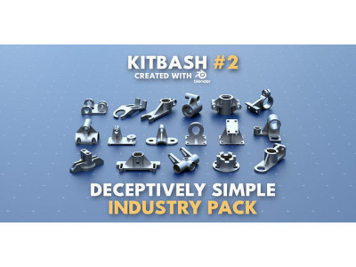 Simple Industry Kitbash Pack 2 3D model