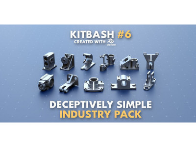 Simple Industry Kitbash Pack 6 3D model