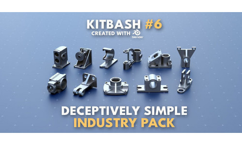 Simple Industry Kitbash Pack 6 3D model