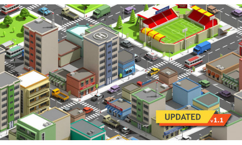 SimplePoly City - Low Poly Assets Low-poly 3D model