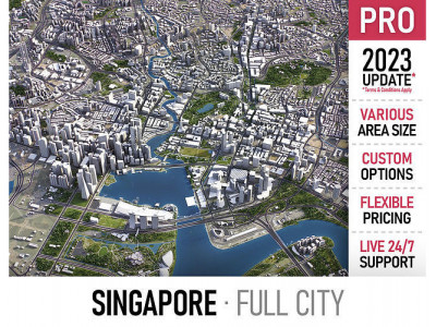 Singapore Low-poly 3D model