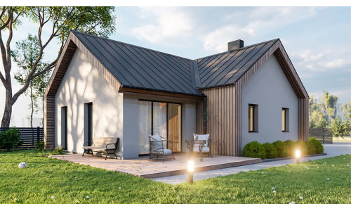 Small house with surroundings archicad sketchup lumion 3D model