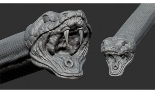 snake  Low-poly 3D model