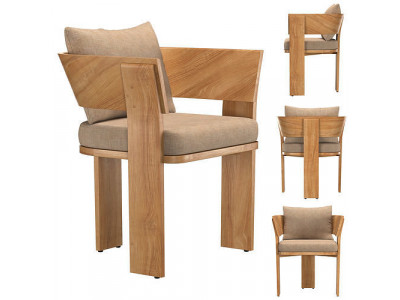SOLARO TEAK ARMCHAIR 3D model