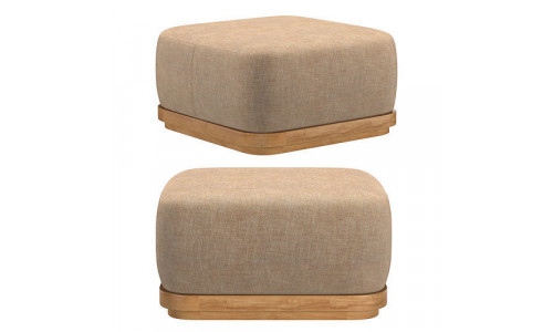 SOLARO TEAK OTTOMAN 3D model