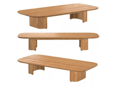 SOLARO TEAK RECTANGULAR COFFEE TABLE 3D model