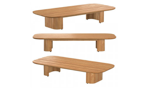 SOLARO TEAK RECTANGULAR COFFEE TABLE 3D model