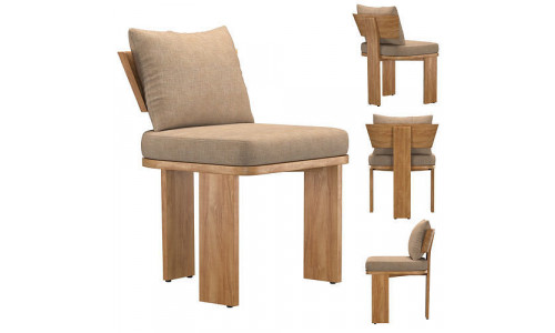 SOLARO TEAK SIDE CHAIR 3D model