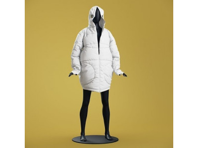 SONDR Winter Coat Loose Open 3D model
