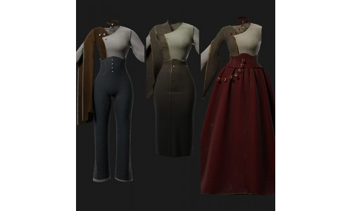 sorceress academic outfit 3D model