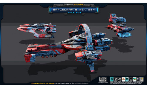 Spacecrafts NextGEN - PACK03 Low-poly 3D model
