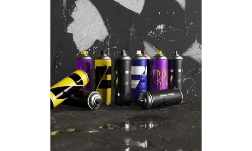 spray cans set 3D model