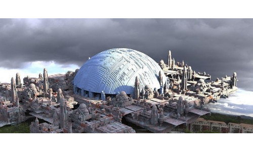 Star wars Influenced City 2  Kit bash 3D model 3D model