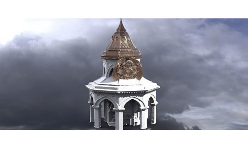 Steampunk Medieval Tower 4 3D model