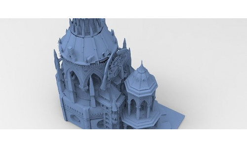 Steampunk Medieval Tower Grand 4 3D model
