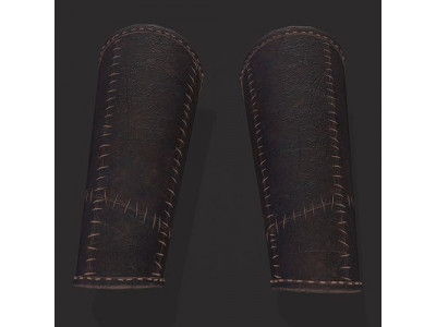 Stitched Leather Bracers Low-poly 3D model