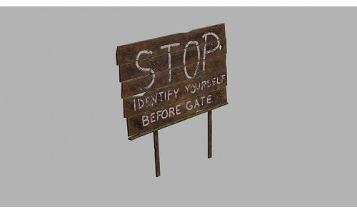 Stop sign Low-poly 3D model