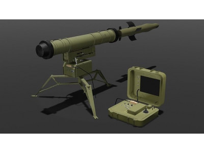 Stugna-P ATGM Low-poly 3D model