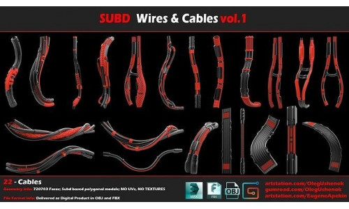Subd Cables and Wires vol 1 3D model