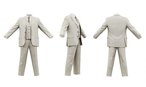 Suit B Full Open Low-poly 3D model
