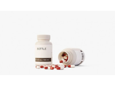 Supplement bottle Low-poly 3D model