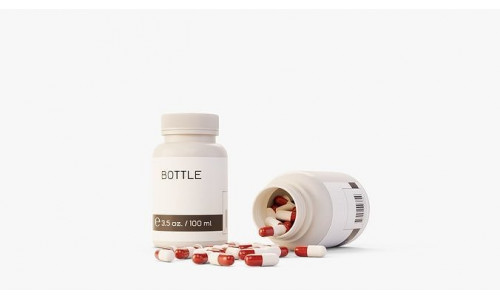 Supplement bottle Low-poly 3D model