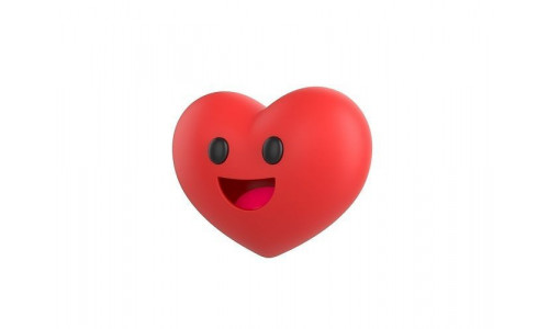 Symbol019 Smile Face Heart 3D model