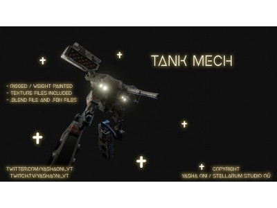 Tank Mecha Low-poly 3D model