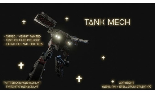 Tank Mecha Low-poly 3D model