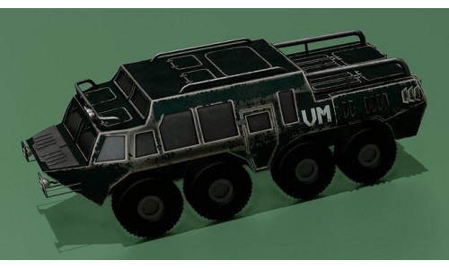 Tanker vehicle 3d model  Low-poly 3D model