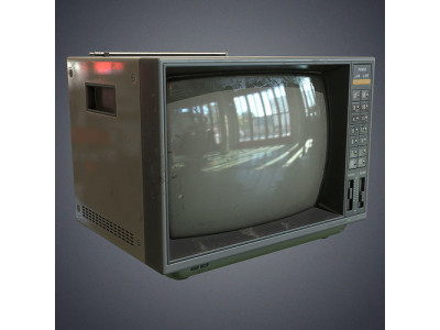Television retro Low-poly 3D model