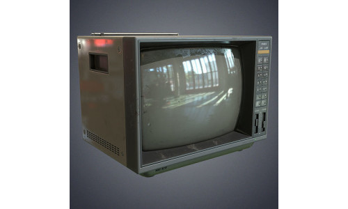 Television retro Low-poly 3D model