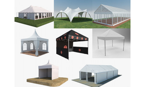 Tent Pack 8 Models 3D model