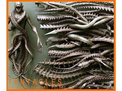 TENTACLES - 40 types in ZBrush brushes and OBJs 3D model