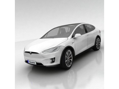 Tesla X Low-poly 3D model