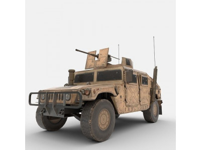 The High Mobility Multipurpose Wheeled Vehicle  Low-poly 3D model