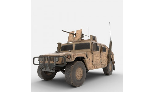 The High Mobility Multipurpose Wheeled Vehicle  Low-poly 3D model