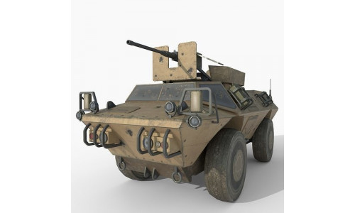 The M1117 Guardian Armored Security Vehicle Low-poly 3D model