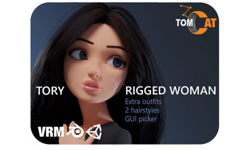 Tory Rigged Woman Character 3D model