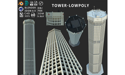 TOWER Low-poly 3D model