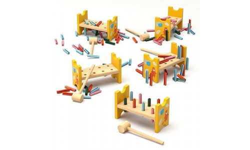 Toy hammering block IKEA UPPSTA 3D model