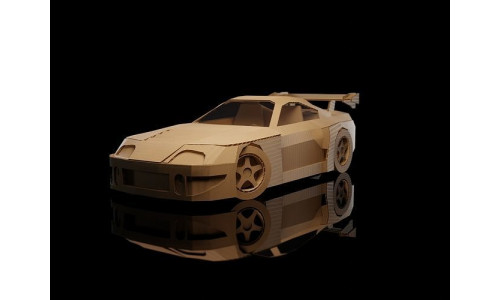TOYOTA CASTROL TOMS SUPRA 1997 cardboard car 3D model