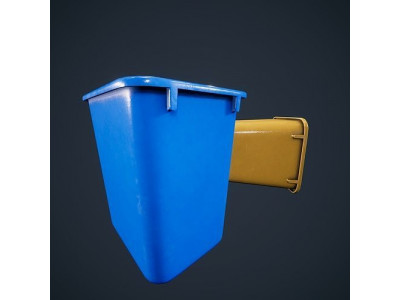 Trashcan Office ClassRoom HDRP Low-poly 3D model