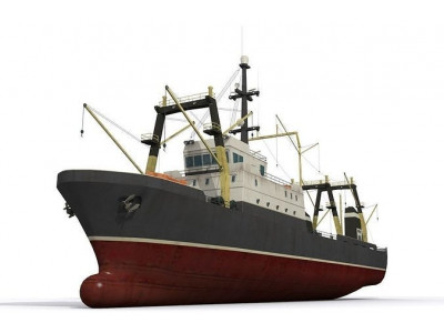 Trawler Low-poly 3D model