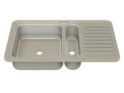 two holes sink 3d model  Low-poly 3D model