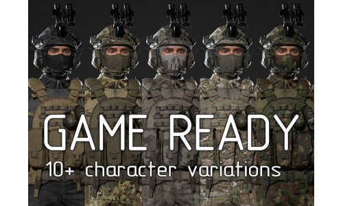 US Soldier GAME READY Low-poly 3D model