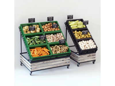 Vegetable display racks 3D model