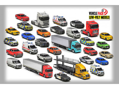 Vehicle-Pack-3 Low-poly 3D model